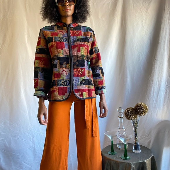 Vintage printed blazer/coat - Picture 4 of 12